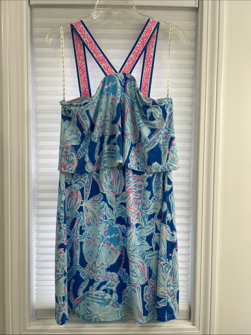 Lilly Pulitzer Blue, Aqua & Pink Printed Mini Sundress